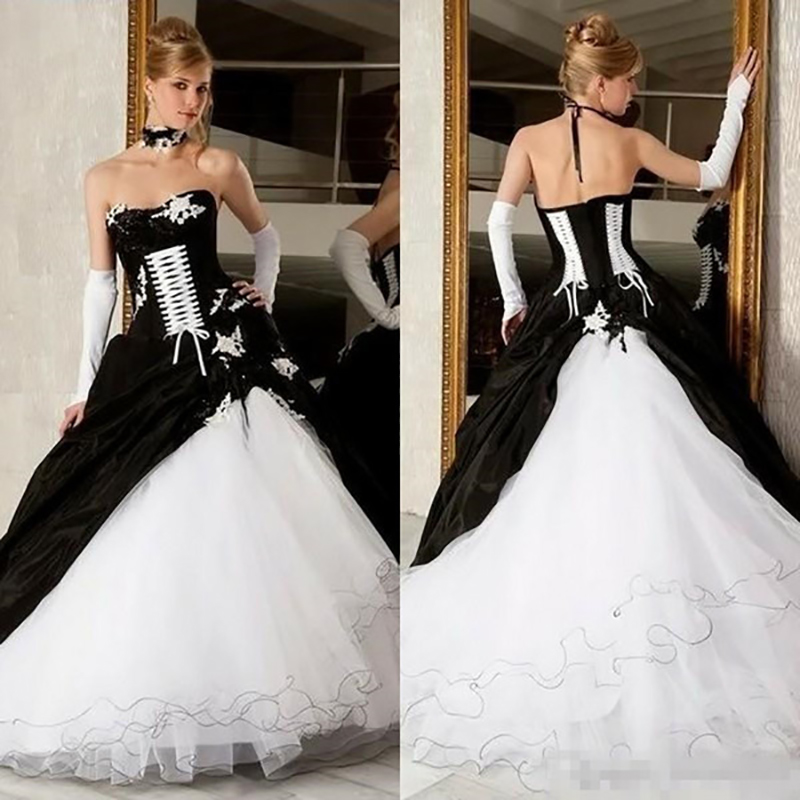 Bridal Sash Ribbon - Винтажные черно-белые свадебные платья по индивидуальному