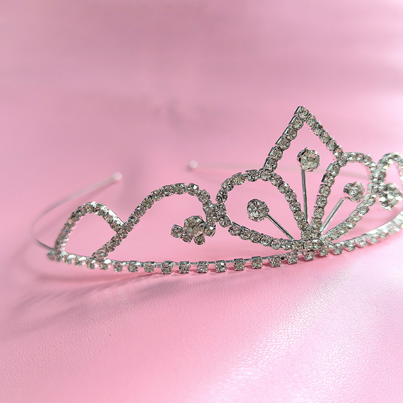 Wedding Shop - Серебряная корона со стразами, роскошная хрустальная