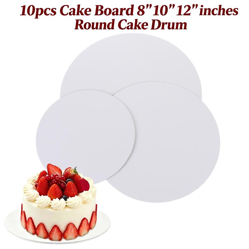 Wedding Supply Shops - Белые круглые подложки для тортов, 10