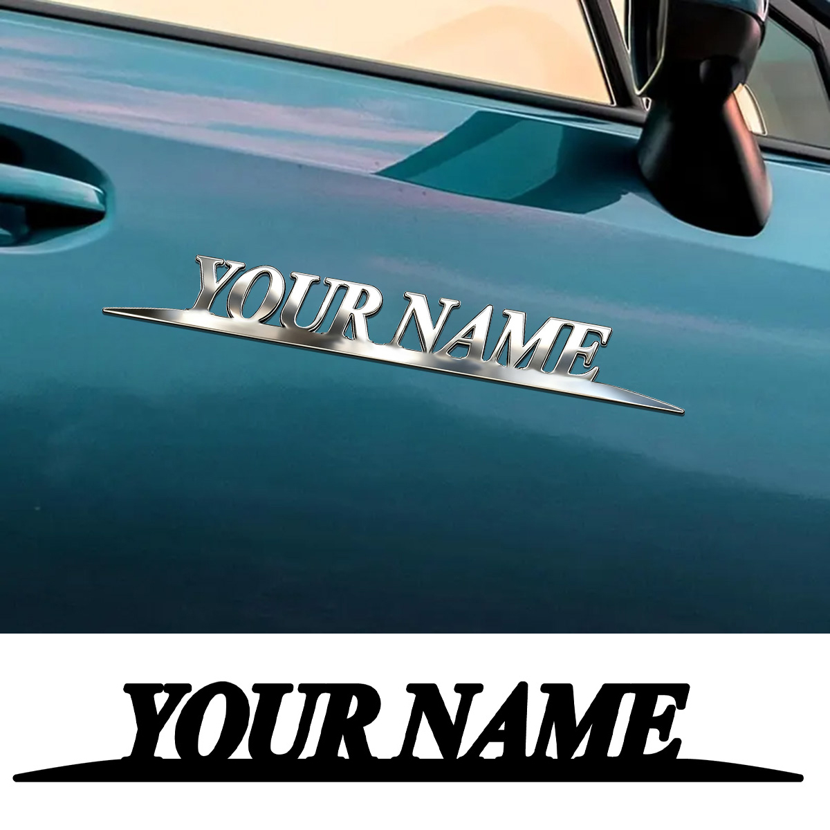 Wedding Shop - Металлические модные наклейки YOUR NAME, индивидуальный