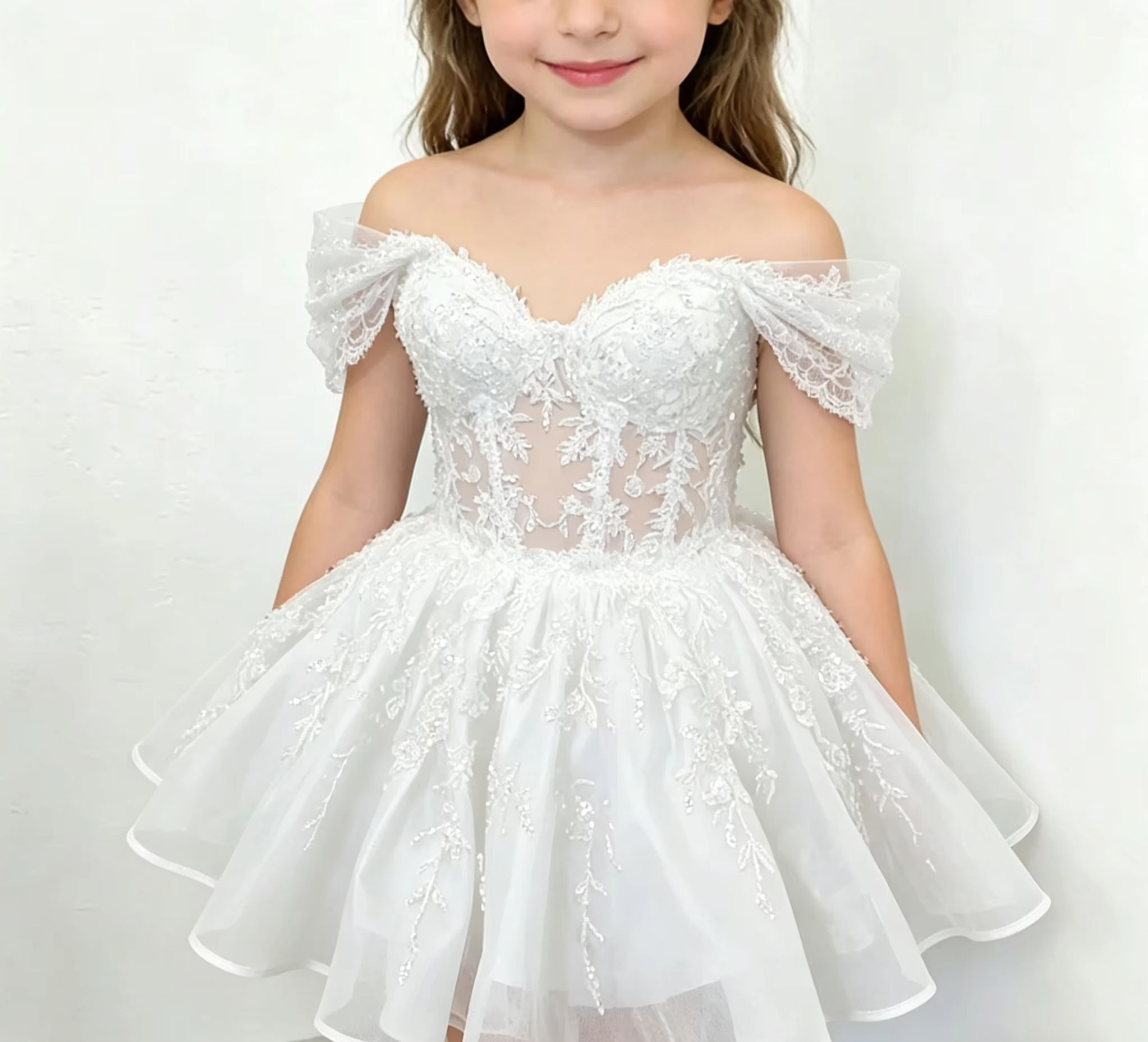 Bridal Sash Ribbon - Белое индивидуальное платье для девочки-цветочницы с