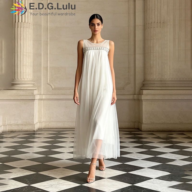 Wedding Lulu - EDGLuLu Высококачественное элегантное длинное платье без