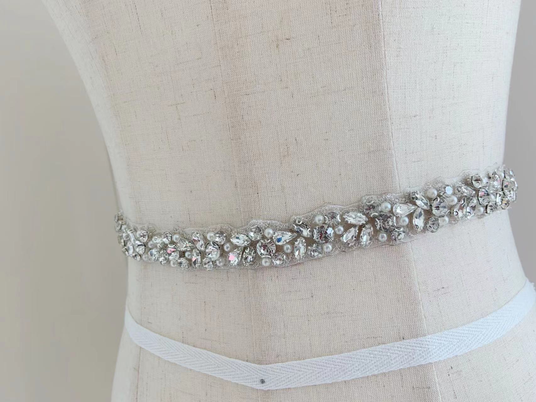 1 ярд/5 ярдов, серебряная лент – обзор и цена Bridal Sash Ribbon