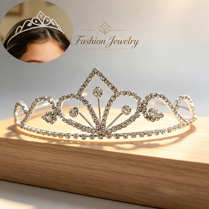 Серебряная корона со стразами, – обзор и цена Wedding Shop