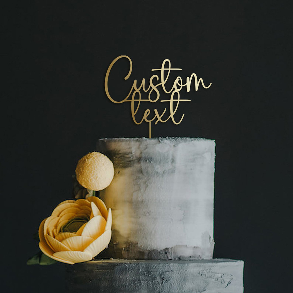 Золотой акриловый топпер для т – обзор и цена Wedding Ceremony Supply