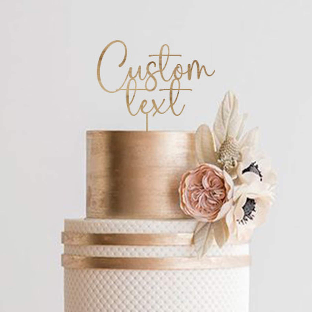 Золотой акриловый топпер для т – обзор и цена Wedding Ceremony Supply