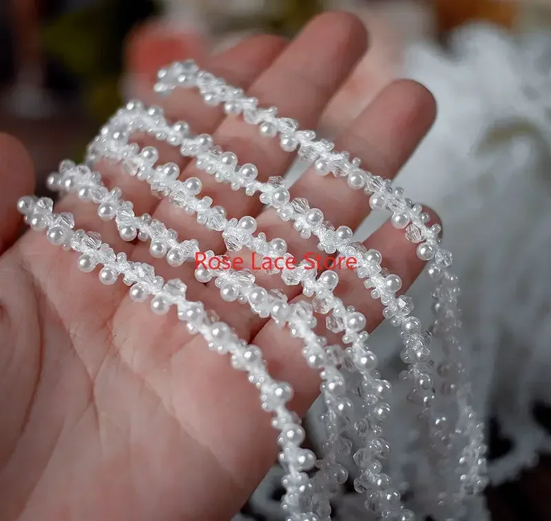 3 ярда жемчужной кружевной отд – обзор и цена Bridal Sash Ribbon