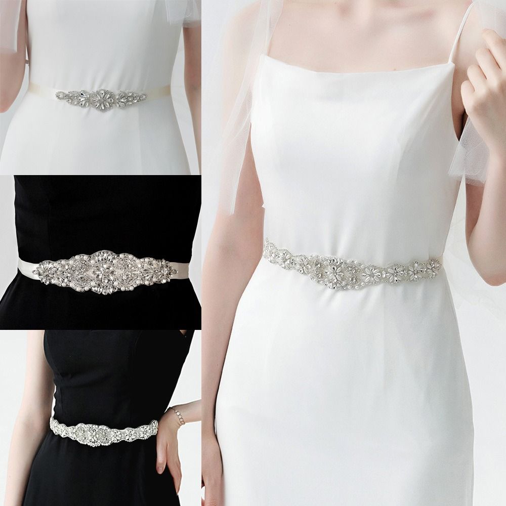 Серебристый свадебный пояс со  – обзор и цена Bridal Sash Ribbon