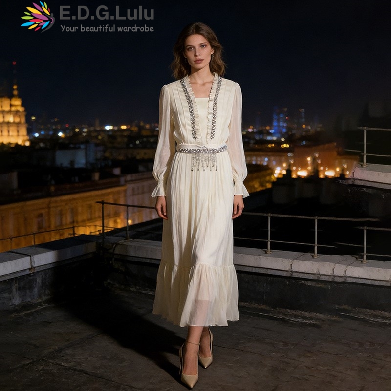 Элегантное белое шифоновое дли – обзор и цена Wedding Lulu